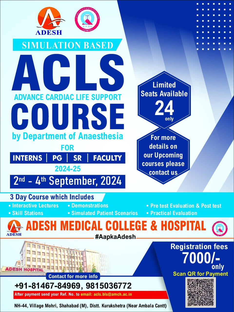 Simulation based ACLS course