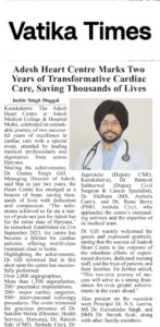 Adesh Heart Centre Marks Two Years of Transformative Cardiac Care, Saving Thousands of Lives