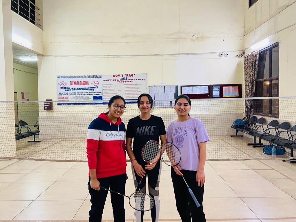 Mind-blowing performance in Badminton by the BATCH 2022 Girls.