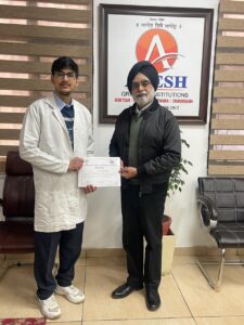 “Aviral Sharma Selected for CSIR-CCMB Zebrafish Skill Development Program”