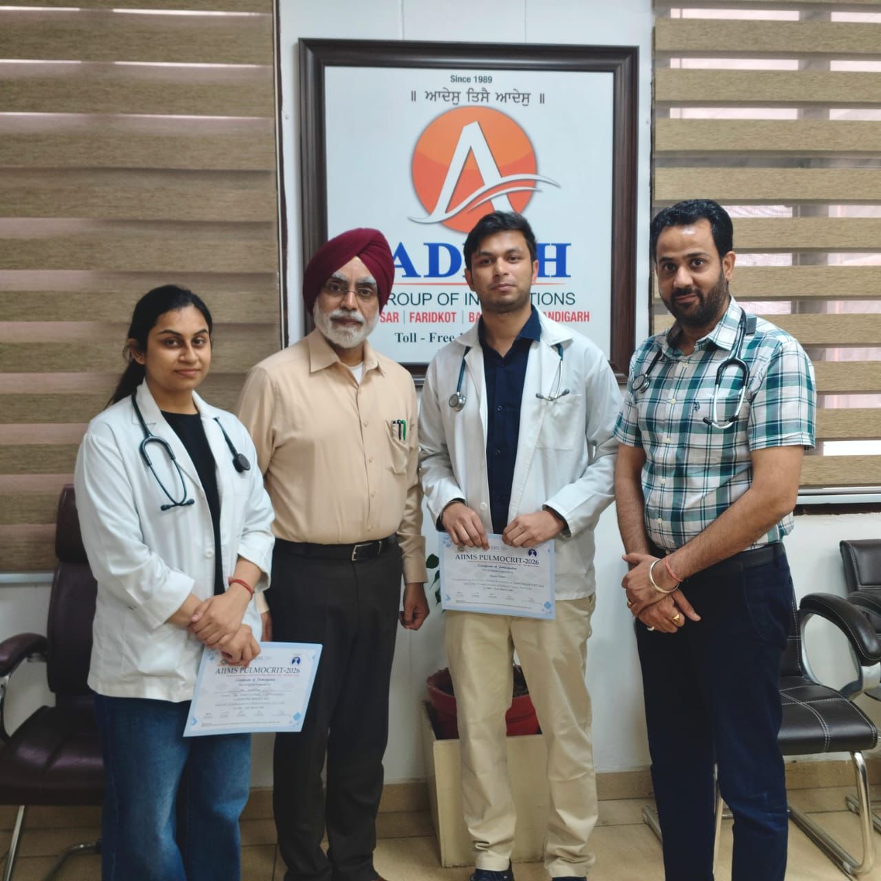“Dr. Samantha Wins First Prize at PULMOCRIT 2026, AIIMS New Delhi”